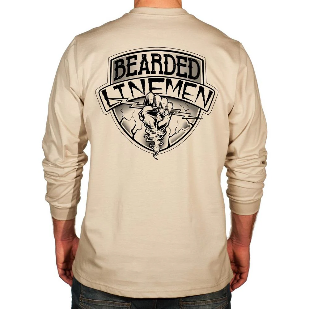 Bearded Lineman Crest Graphic FR Shirt - Image 3