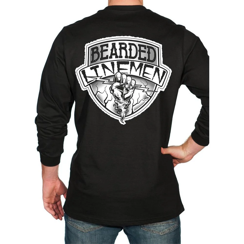 Bearded Lineman Crest Graphic FR Shirt - Image 5