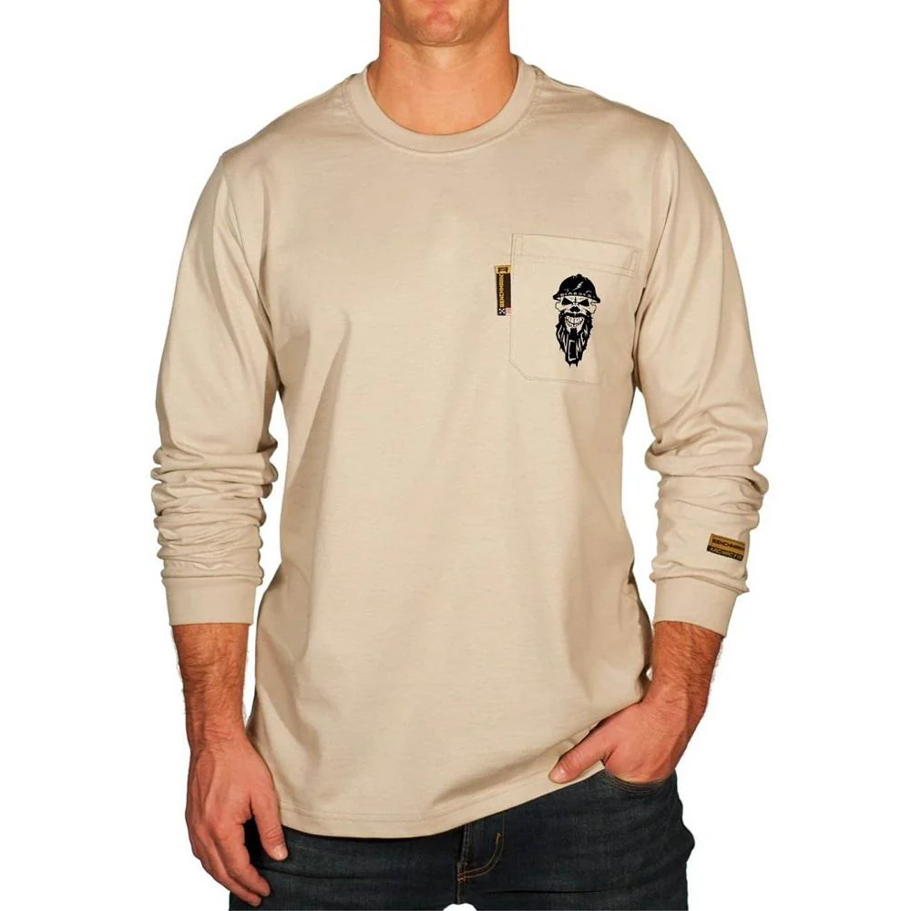 Bearded Lineman Graphic FR Shirt with Front Pocket Logo - Image 4