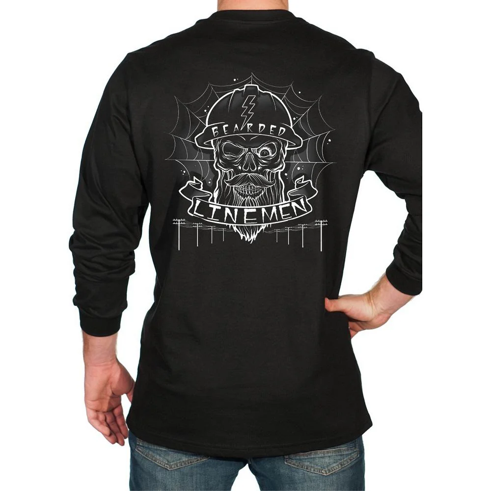"Bearded Lineman Spider Web" FR Shirt - Image 3