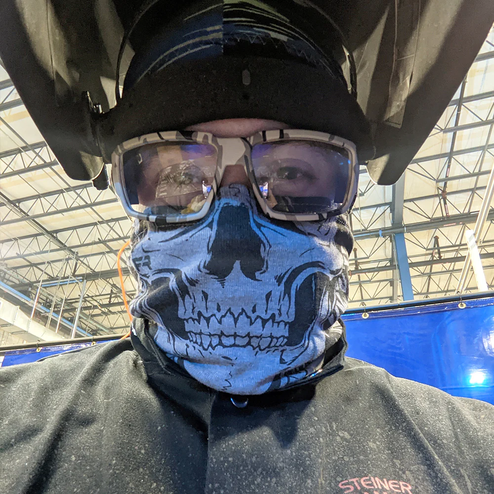 Skully Gray FR Face Muffler - Image 4