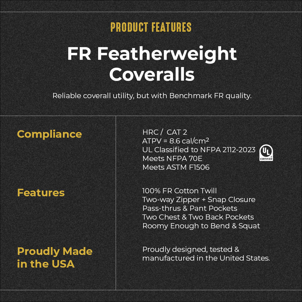 Flame Resistant Featherweight Navy Coveralls - Image 5