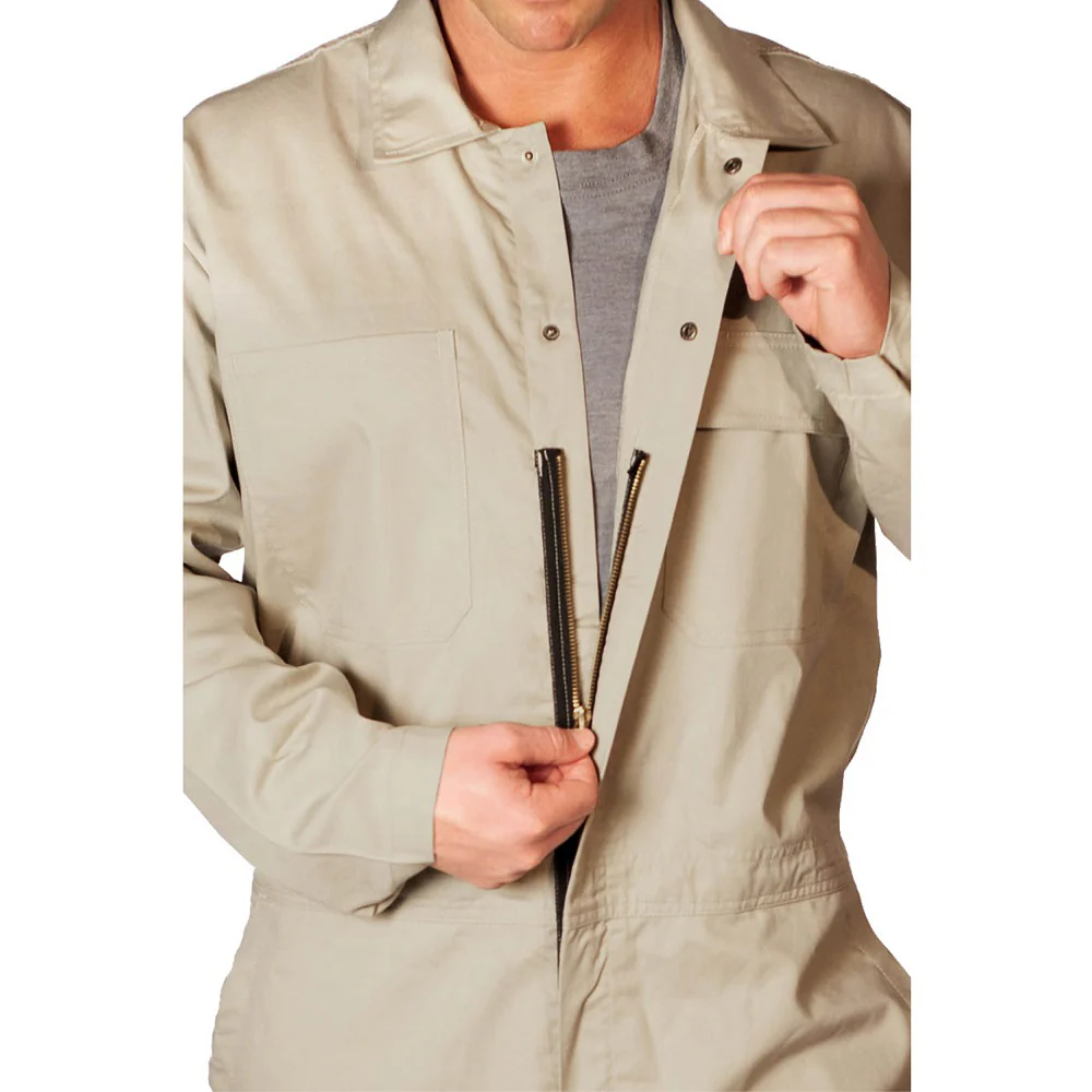 Flame Resistant Featherweight Beige Coveralls - Image 6