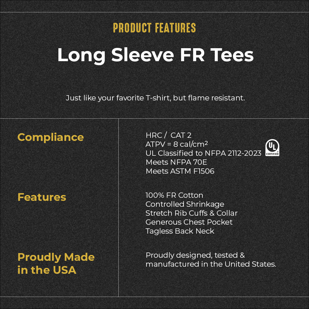 Men's Lightweight Long Sleeve FR T-Shirt - Image 8