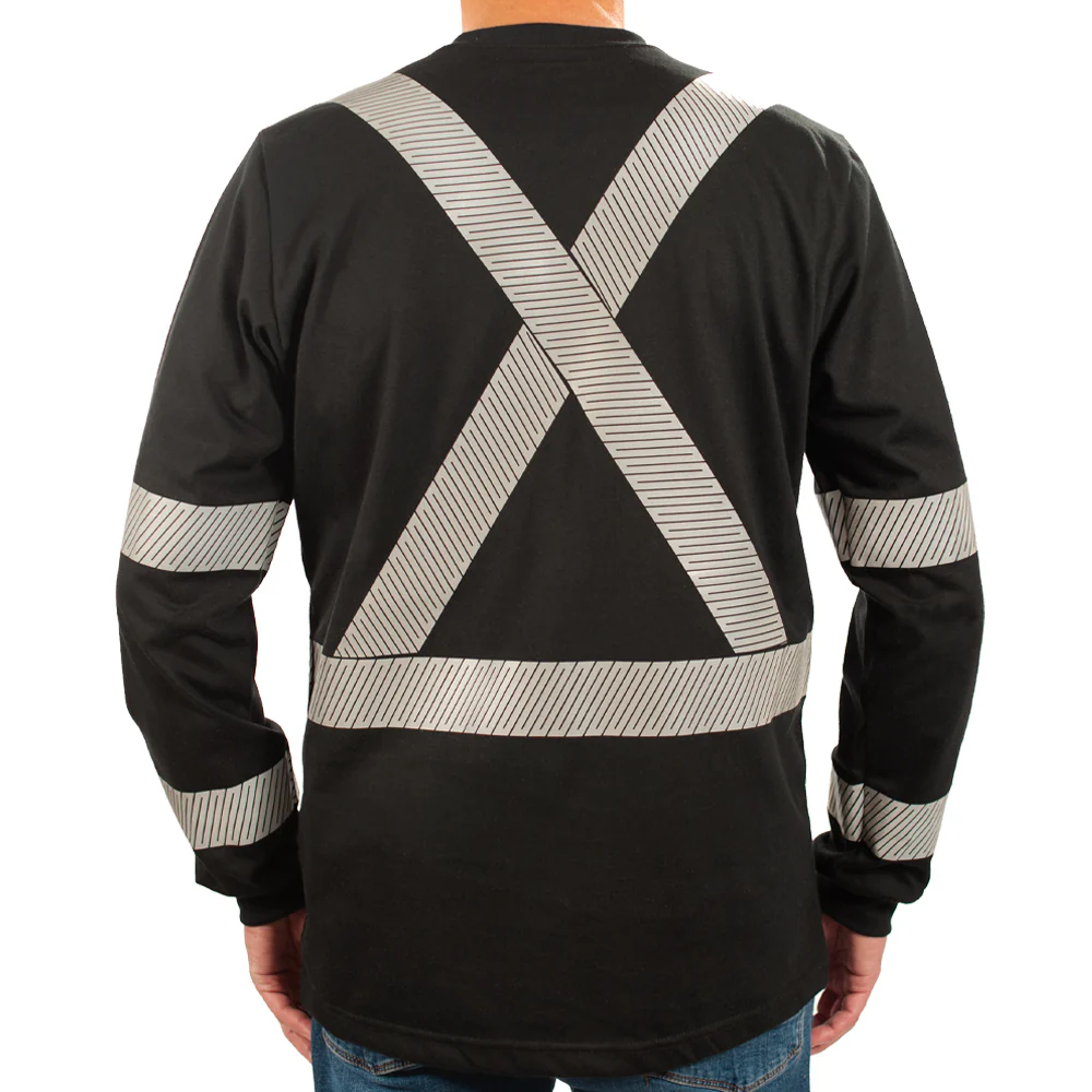 Enhanced Visibility FR Shirt with Silver Striping - X Pattern Back Striping - Image 6
