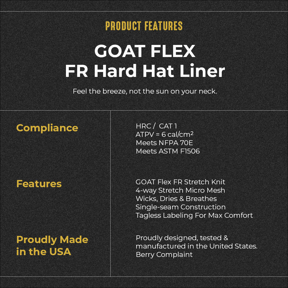 GOAT FLEX FR Hard Hat Liner - Image 4