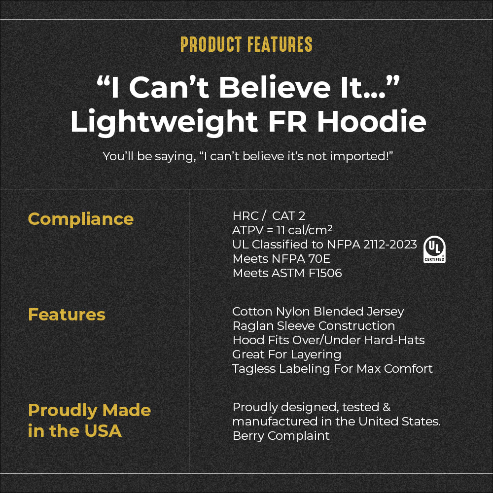 "I Can't Believe It's Not Imported" Lightweight FR Hoodie - Image 5
