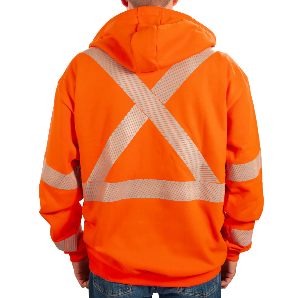 FR Orange Zip-Up Hoodie with CSA Striping - Image 4