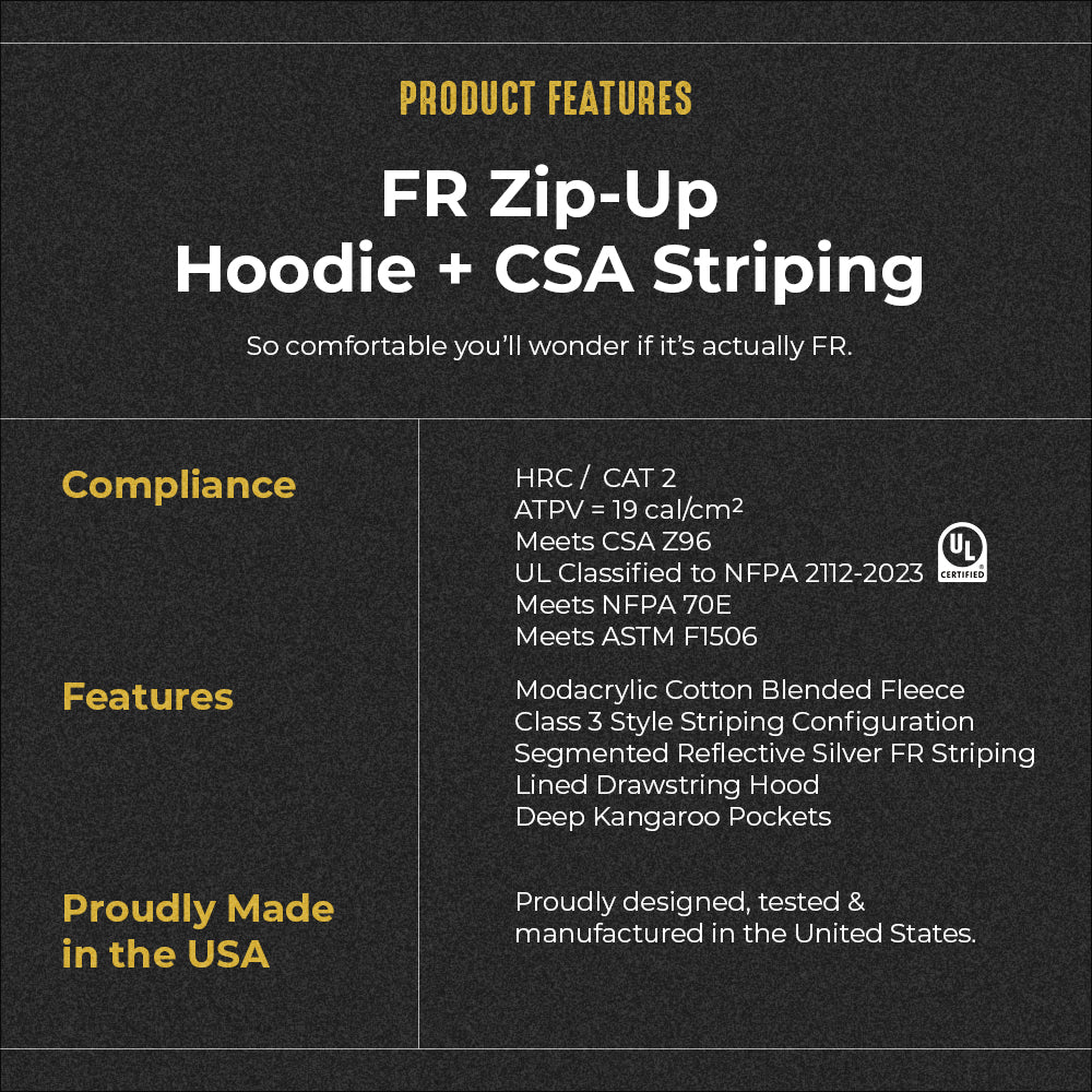 FR Orange Zip-Up Hoodie with CSA Striping - Image 5
