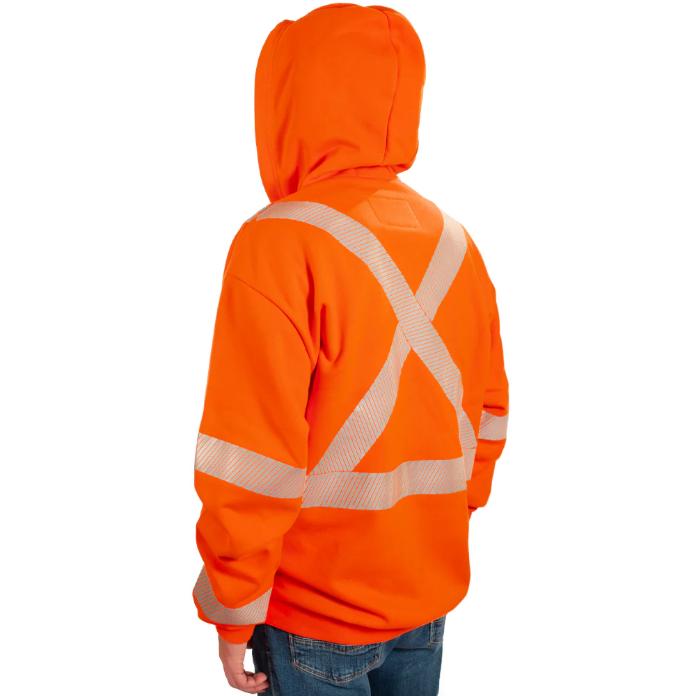 FR Orange Zip-Up Hoodie with CSA Striping - Image 6