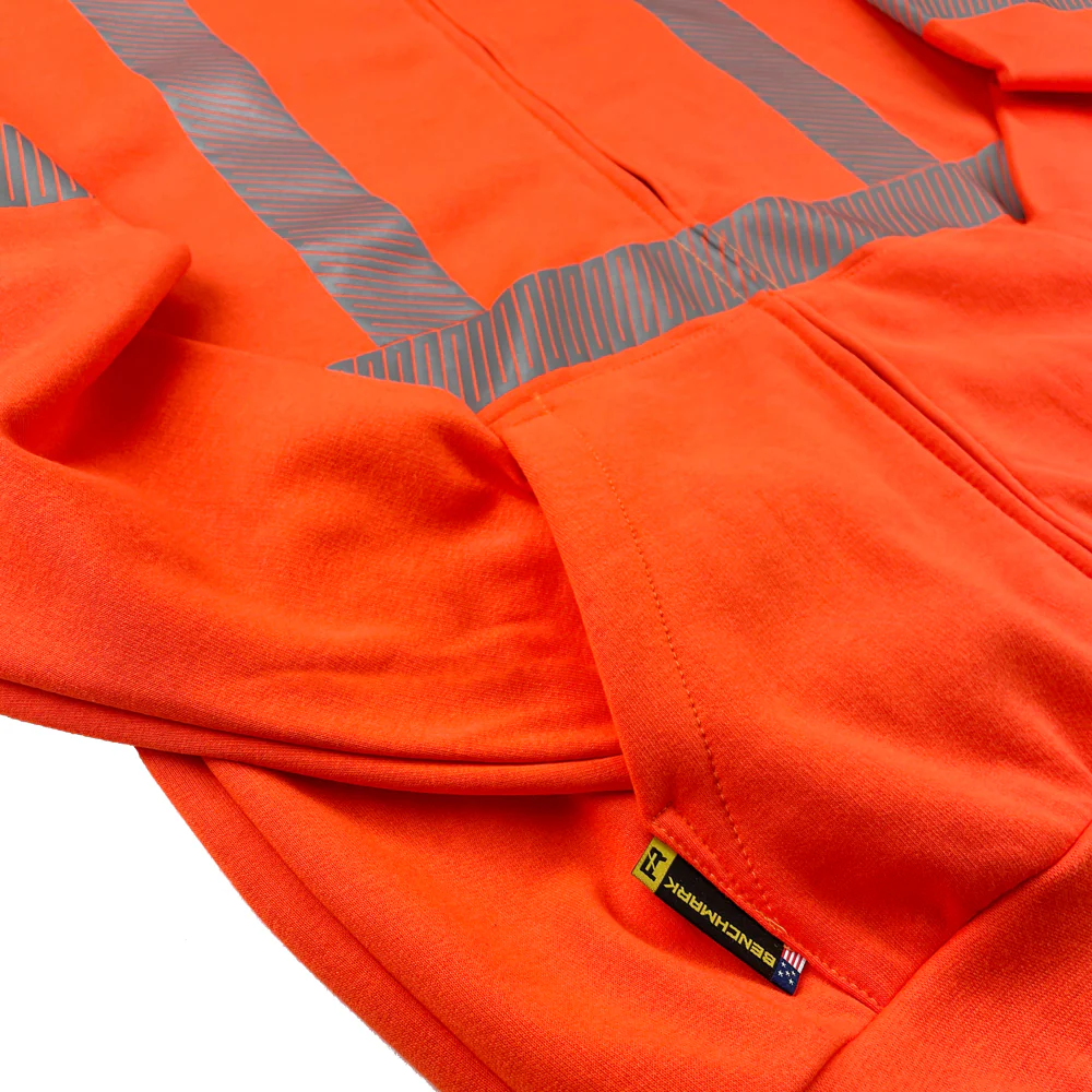 FR Orange Zip-Up Hoodie with CSA Striping - Image 7