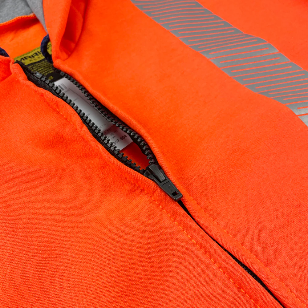 FR Orange Zip-Up Hoodie with CSA Striping - Image 8