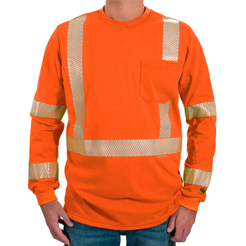 Polartec Hi Visibility Flame Resistant Shirt with Segmented Striping - Image 4