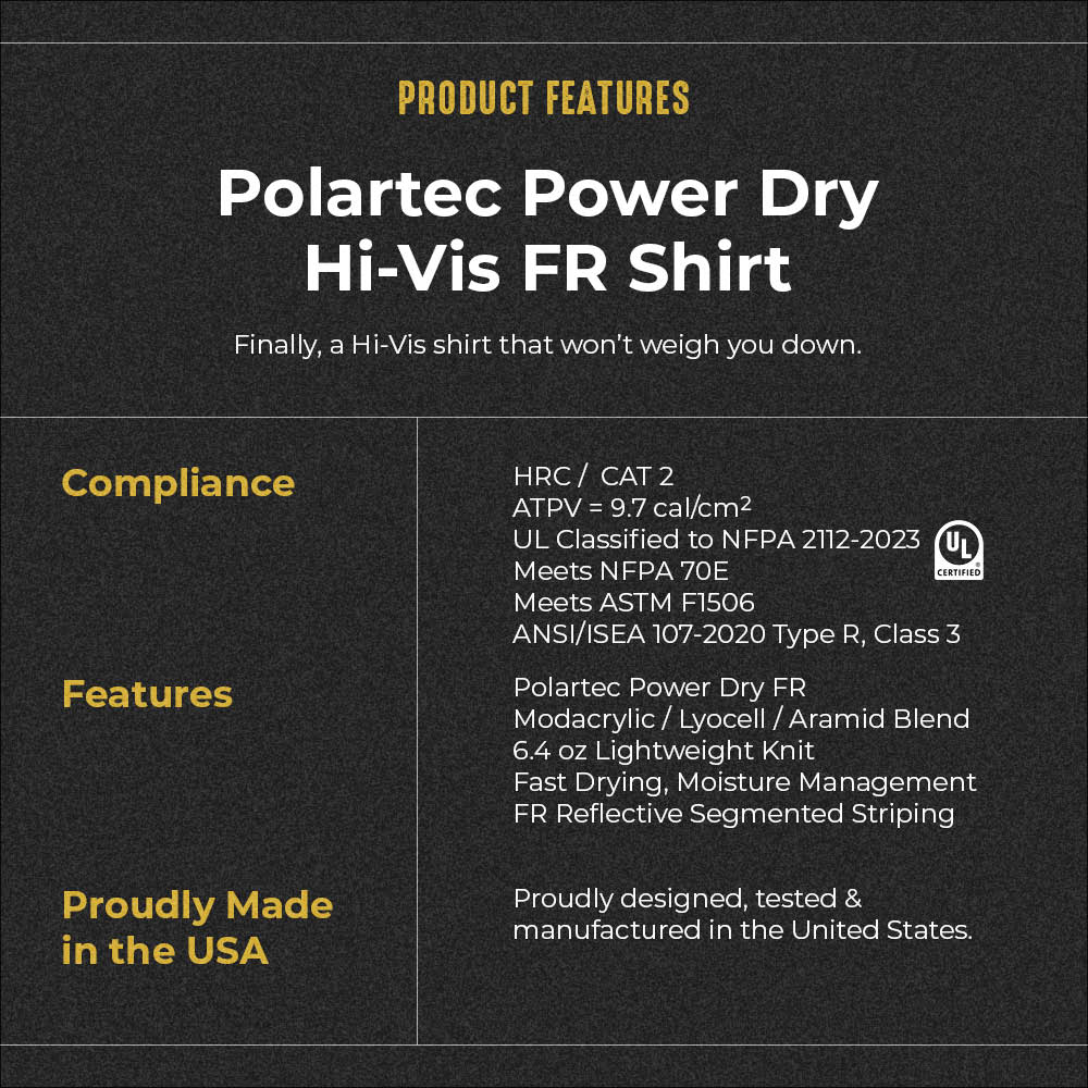 Polartec Hi Visibility Flame Resistant Shirt with Segmented Striping - Image 6