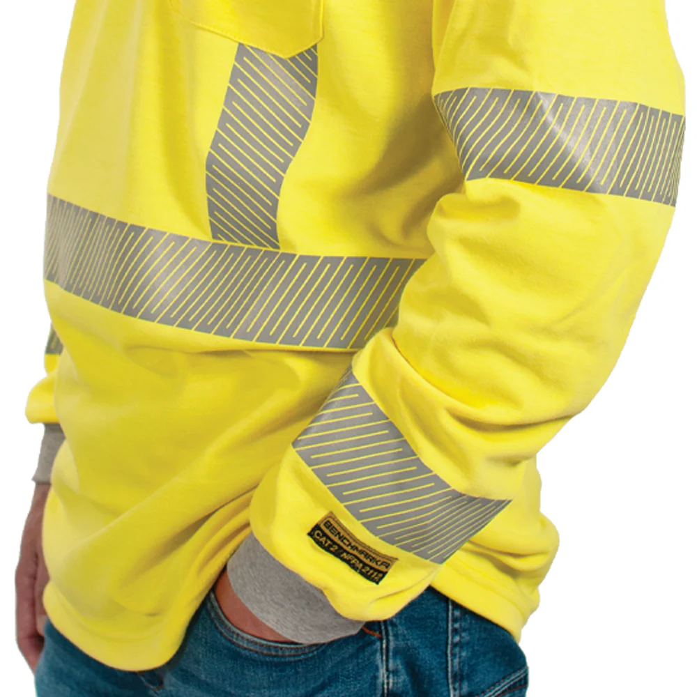 Polartec Hi Visibility Flame Resistant Shirt with Segmented Striping - Image 7