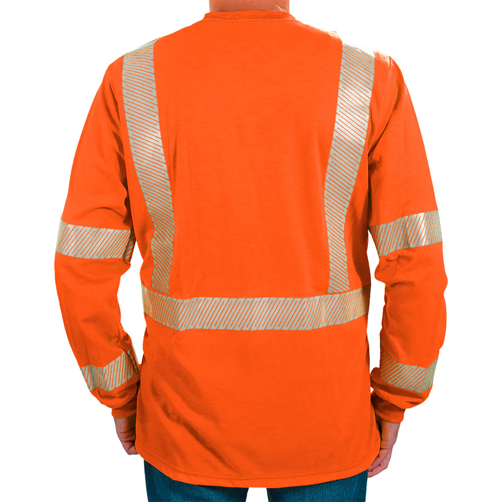 Polartec Hi Visibility Flame Resistant Shirt with Segmented Striping - Image 9