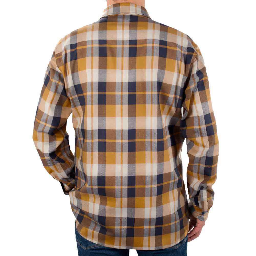Tailgate Navy Rust FR Stretch Plaid Shirt - Image 10