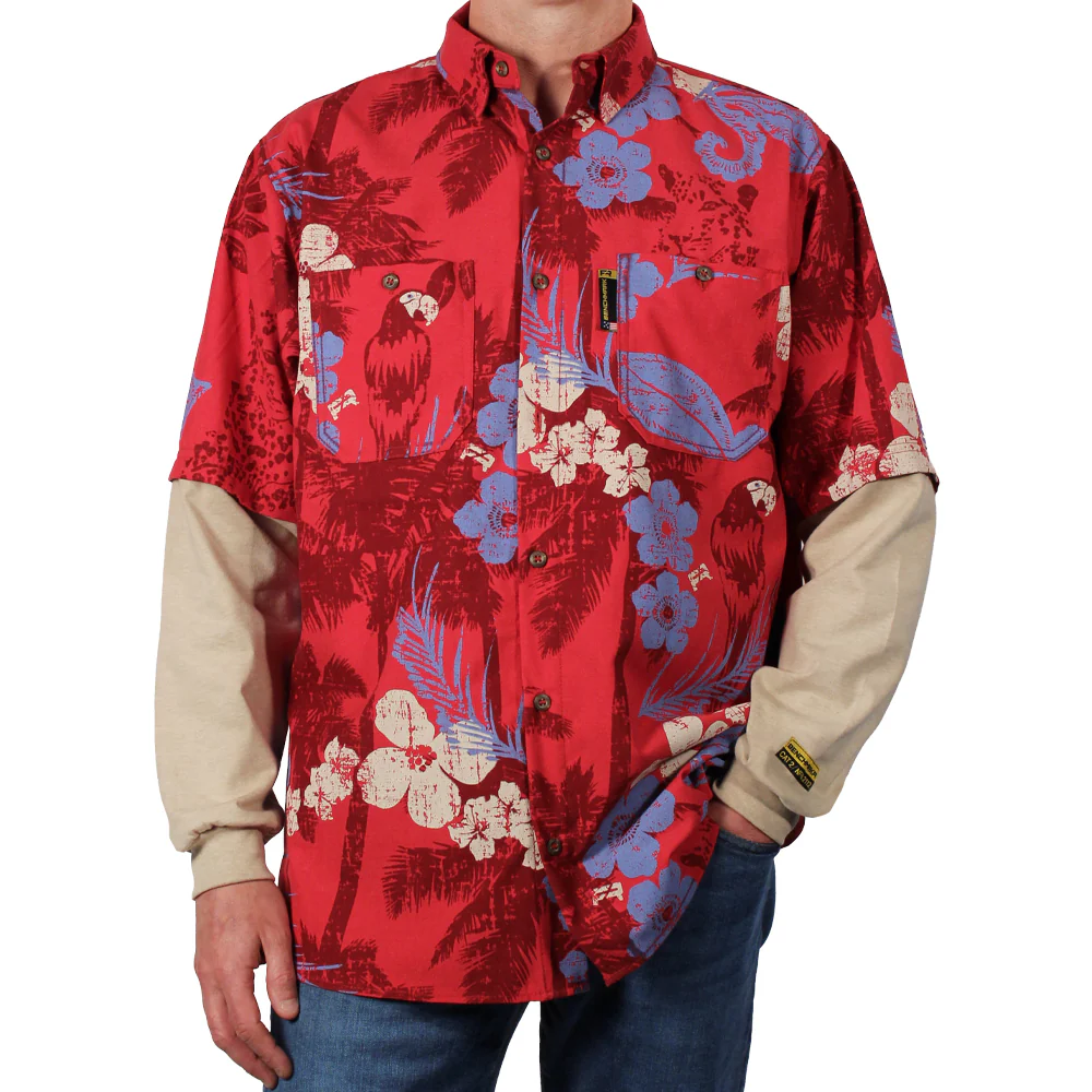Tropic Like It's Hot Red FR Hawaiian Shirt - Image 3